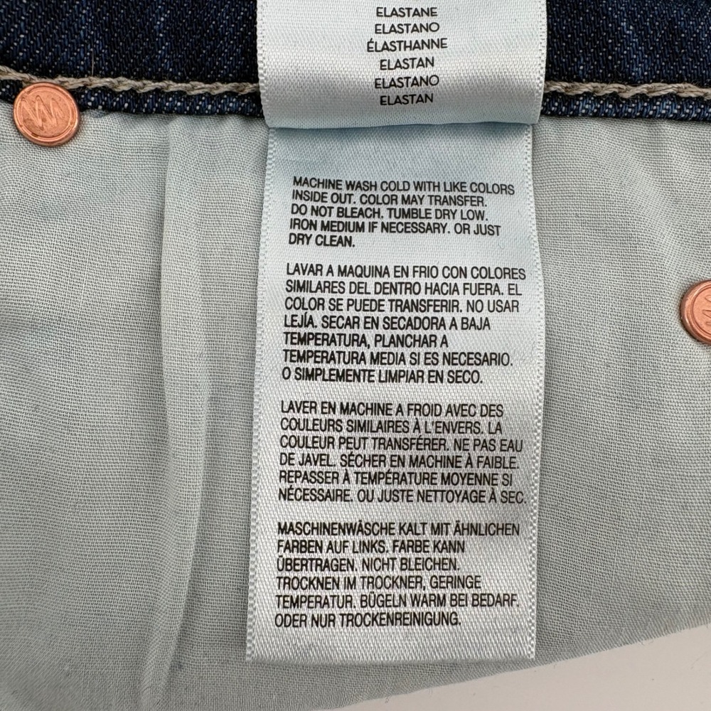 MOTHER The Rascal Skimp Jeans Shine On Dark Blue Straight Leg 10424-1728 Size 29 - Picture 8 of 12